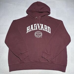 H&M‎ Harvard Hoodie Womens Medium Preppy Collegiate University VERITAS Shield